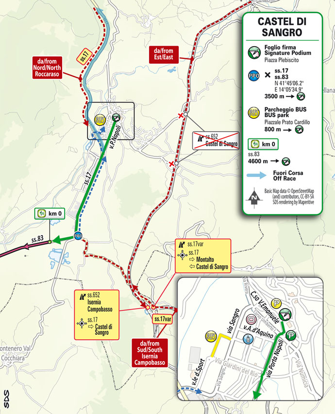 start Stage 9 Giro d'Italia 2021 Castel di Sangro Campo Felice Rocca di Cambio