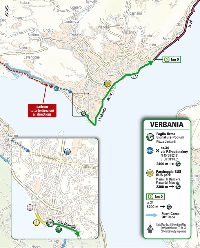 Départ Étape 20 Giro d’Italia 2021: Verbania, Valle Spluga - Alpe Motta