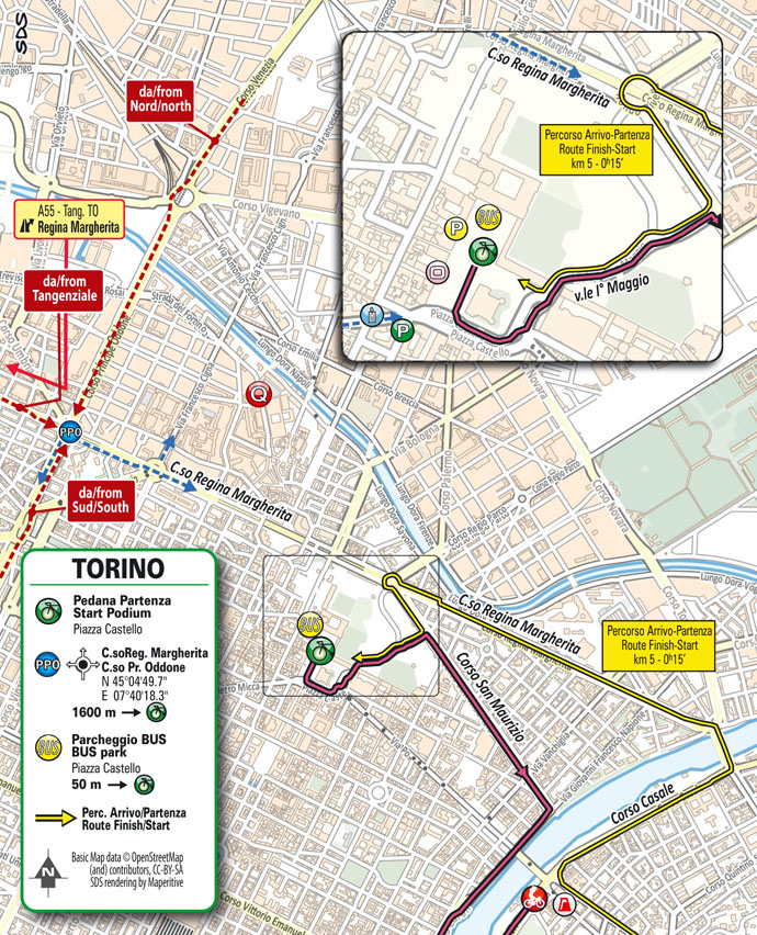 partenza Tappa 1 del Giro d'Italia 2021 Torino TISSOT ITT