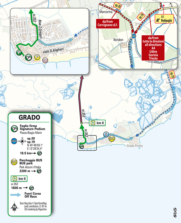 Salida Etapa 15 Giro d'Italia 2021: Grado, Gorizia