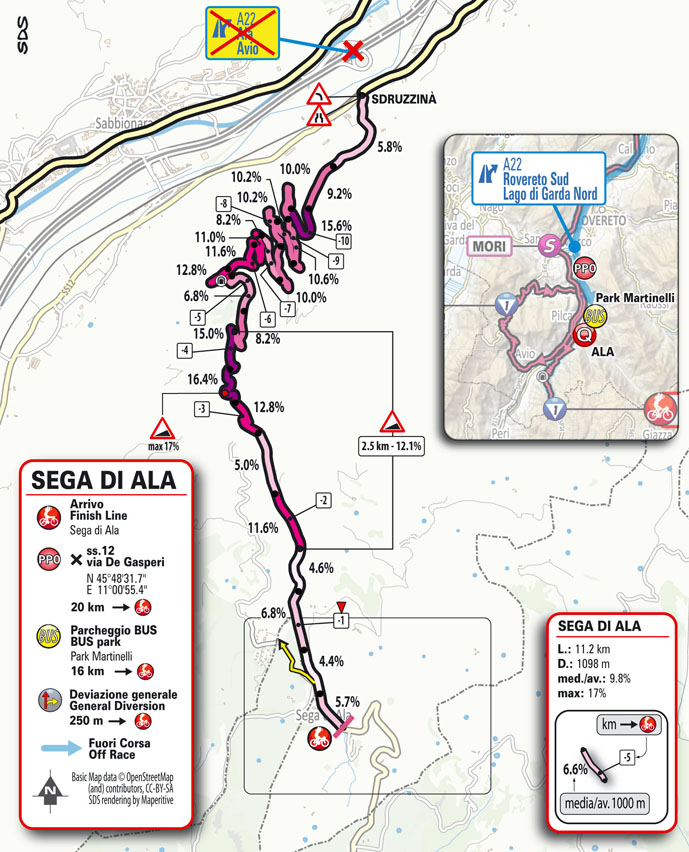 Arrivée Étape 17 Giro d'Italia 2021: Canazei, Sega di Ala