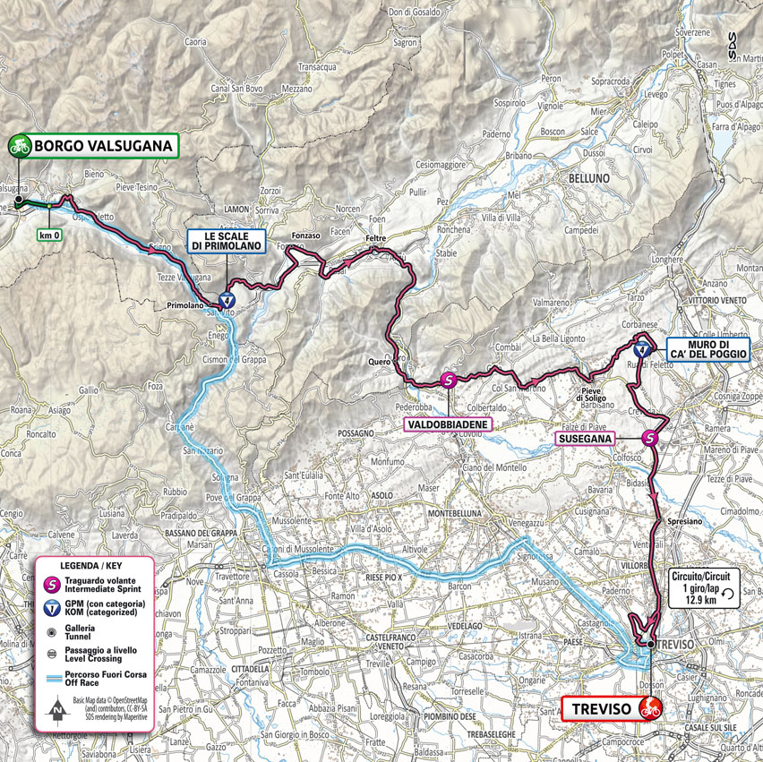 Planimetria / Map Line Profile 18 Stage 18 Giro d'Italia 2022