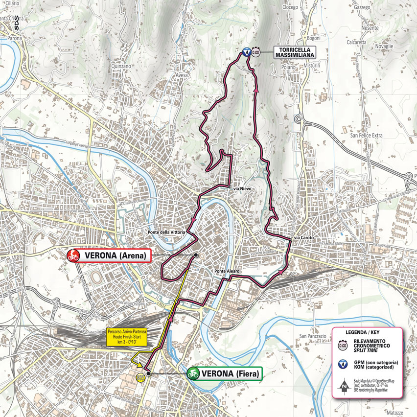 Planimetria / Map Tappa 21 Stage 21 Giro d'Italia 2022