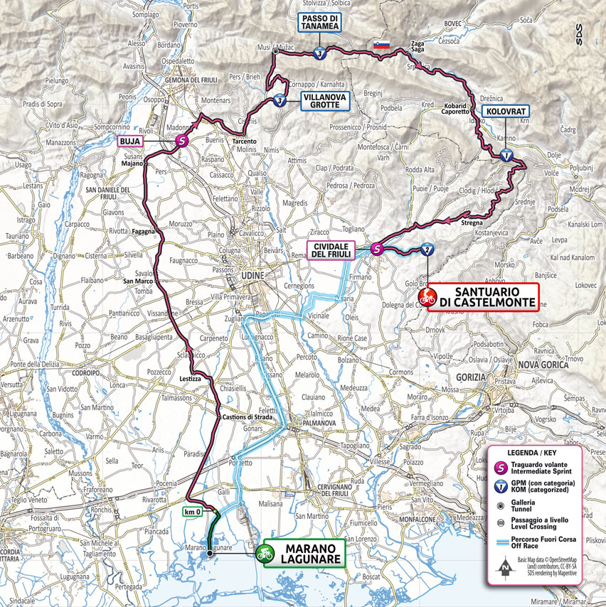 Planimetria / Map Tappa 19 Stage 19 Giro d'Italia 2022