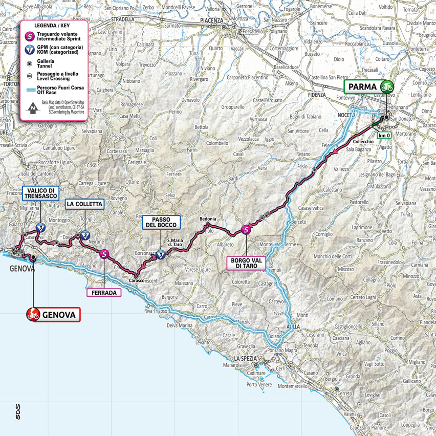 Planimetria / Map Tappa 12 Stage 12 Giro d'Italia 2022