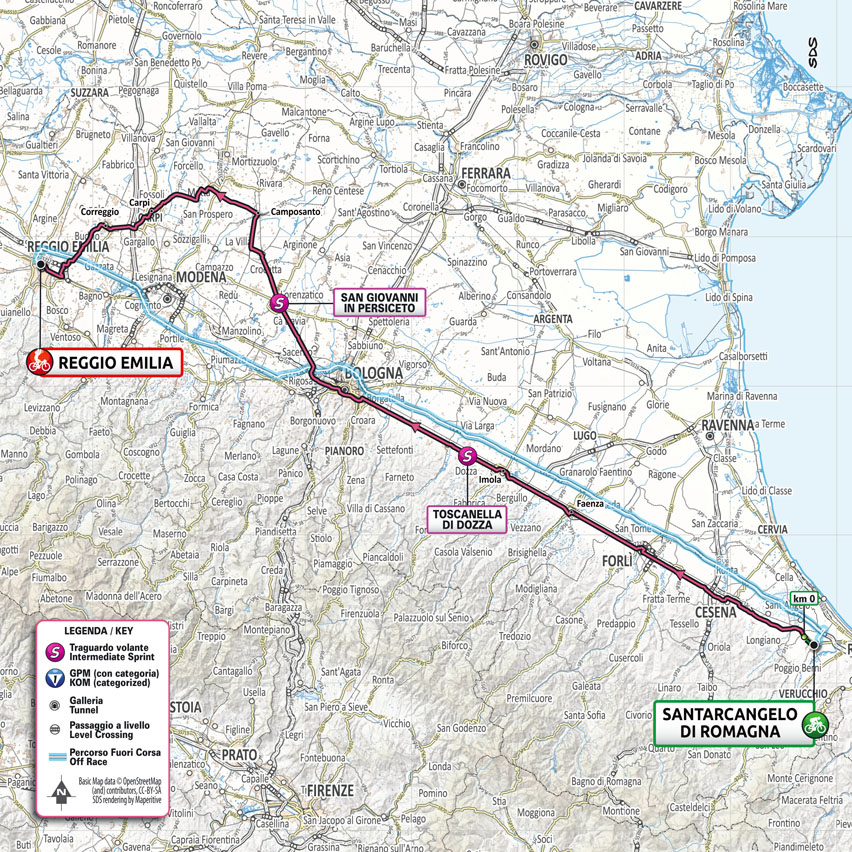 Planimetria / Mappa Tappa 11 Tappa 11 Giro d'Italia 2022