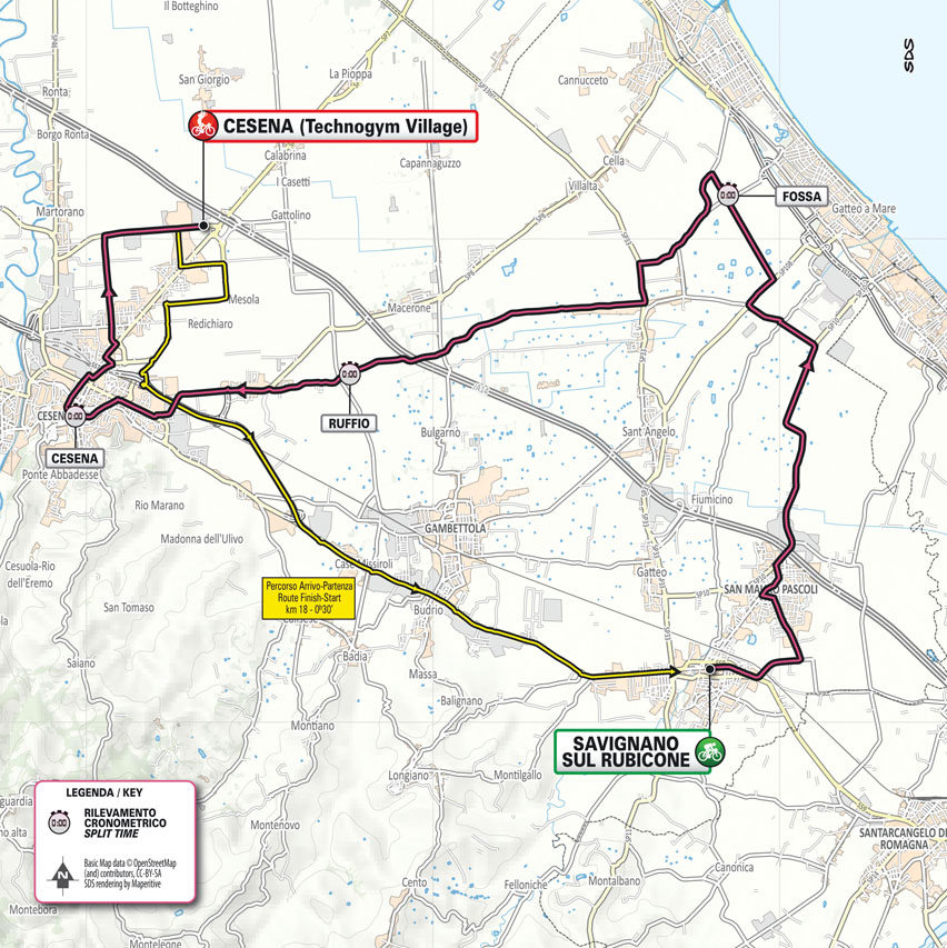 Planimetria/Map Stage 9 Giro d’Italia 2023