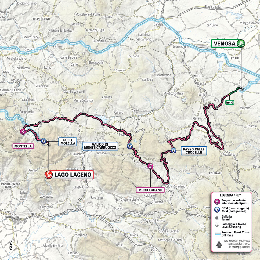 Planimetria/Map Stage 4 Giro d’Italia 2023