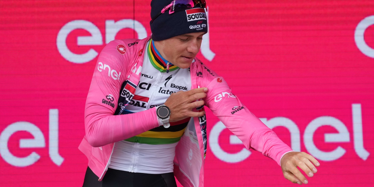 Evenepoel in Rosa - Crediti www.giroditalia.it