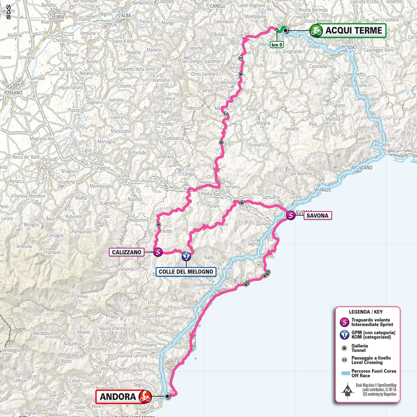 Planimetria/Map Tappa 4 Giro d'Italia 2024