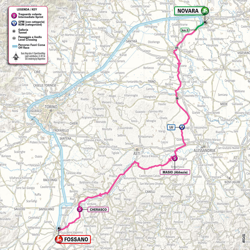 Planimetria/Map Tappa 3 Giro d'Italia 2024