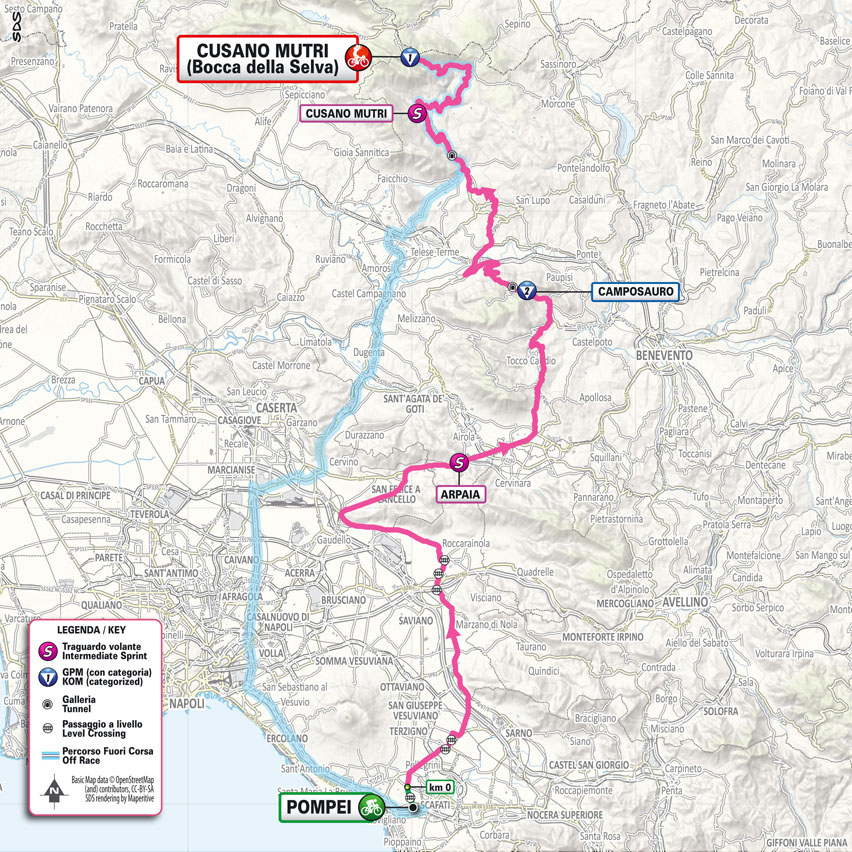Planimetria/Map Tappa 10 Giro d'Italia 2024
