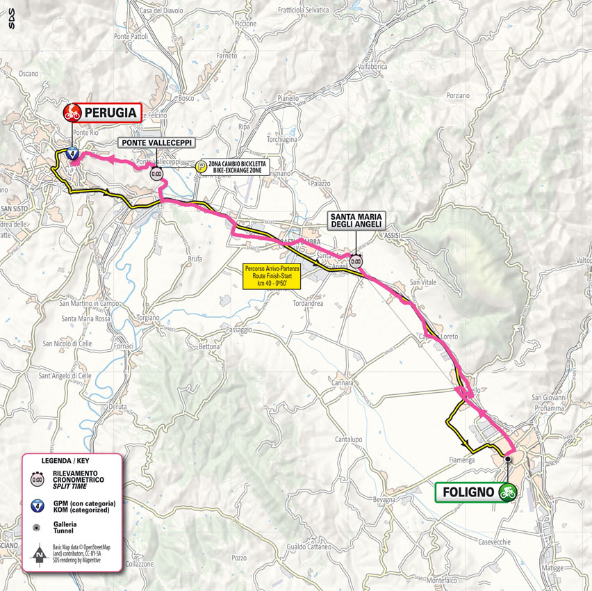 Planimetria/Map Tappa 7 Giro d'Italia 2024