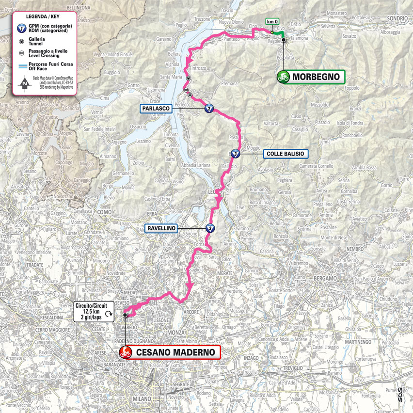 Giro d'Italia 2025 Route, stages and maps of the 108th edition of the Giro 2025 Stage 19 Route Map