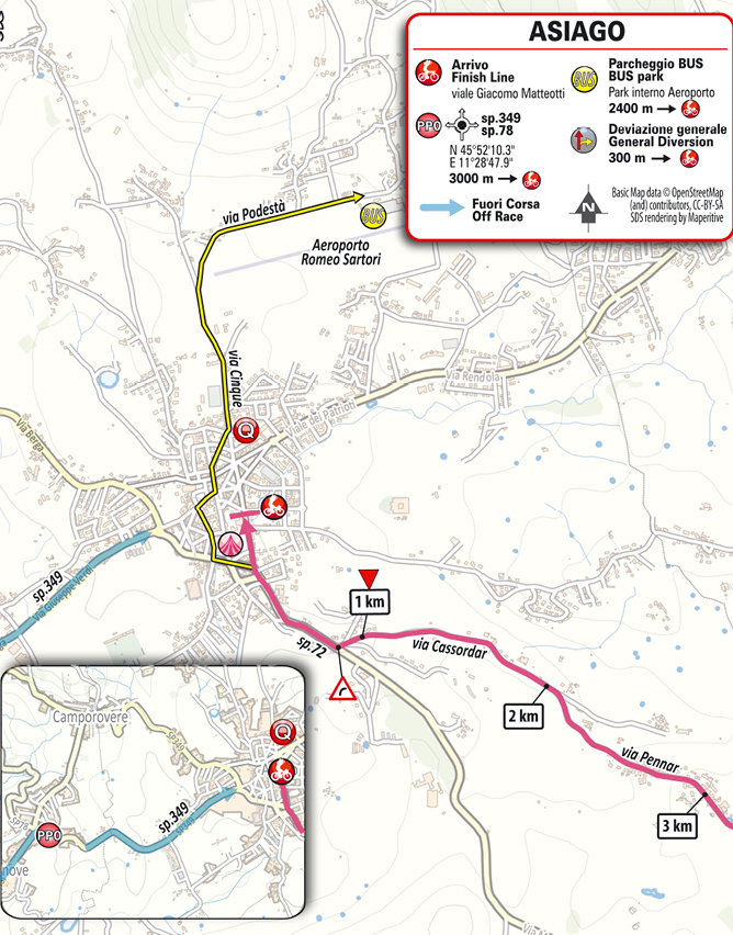 Finish/Arrivo Stage 15 Giro d’Italia 2025