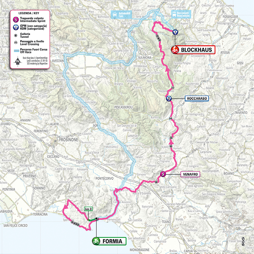 Planimetria/Map tappa 7 Giro d'Italia 2026