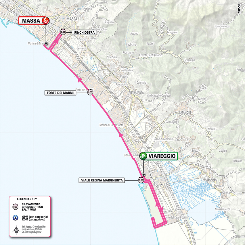 Planimetria/Map tappa 10 Giro d'Italia 2026