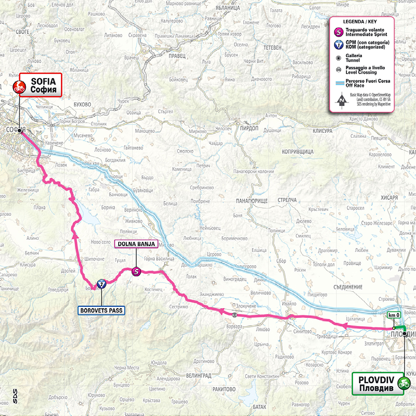 Planimetria/Map tappa 3 Giro d'Italia 2026