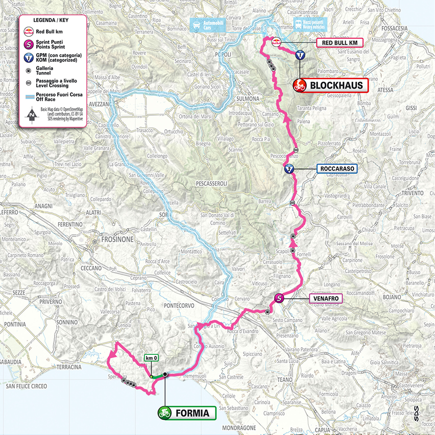 Planimetria/Map tappa 7 Giro d'Italia 2026