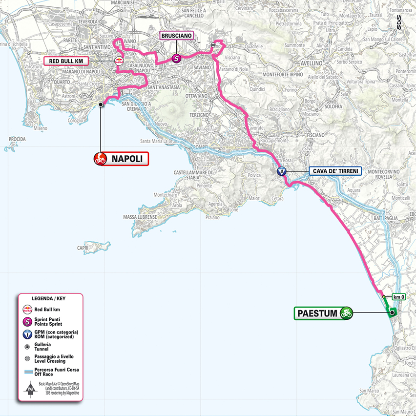 Planimetria/Map tappa 6 Giro d'Italia 2026
