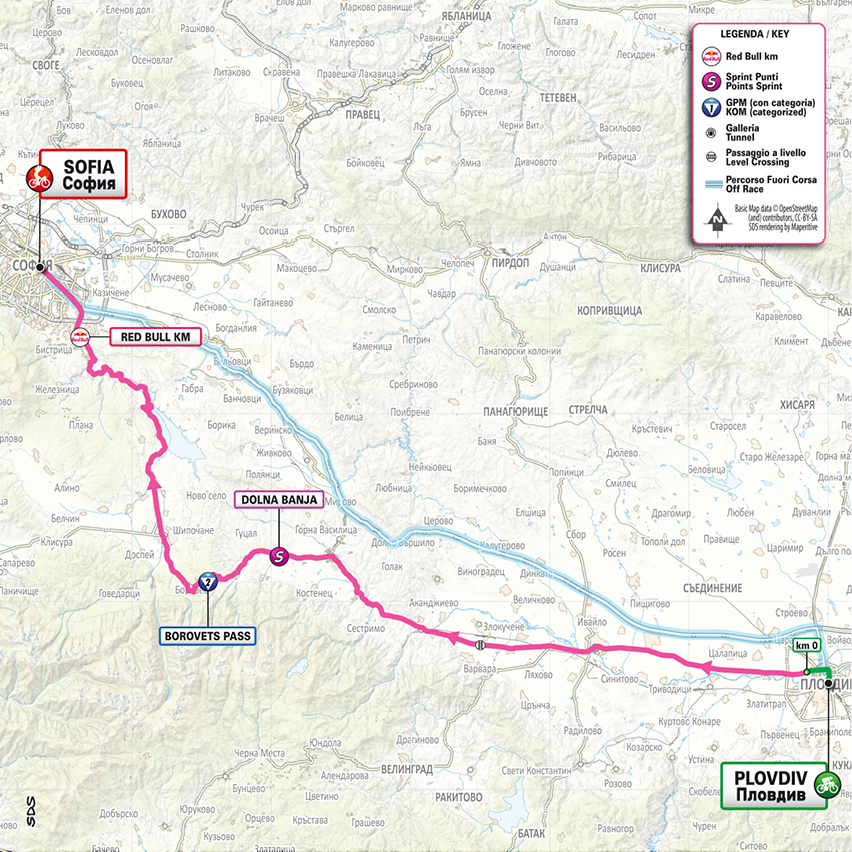 Planimetria/Map tappa 3 Giro d'Italia 2026